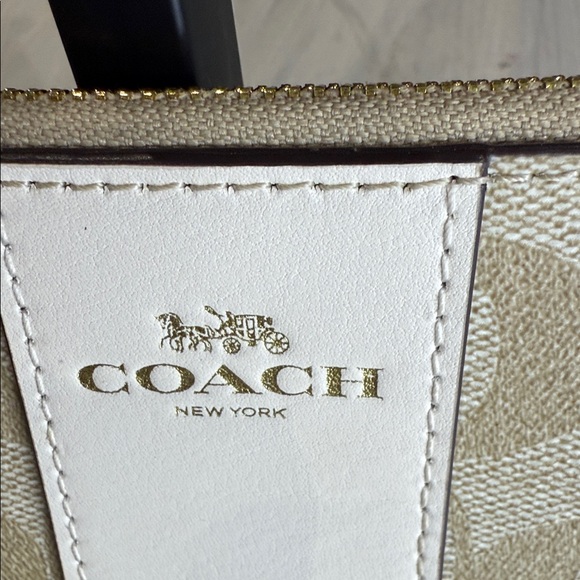 Coach Beige and Cream Wristlet - Picture 2 of 9